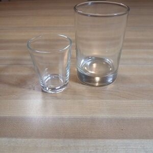 Glass Reg And Double 2 Shot Glasses